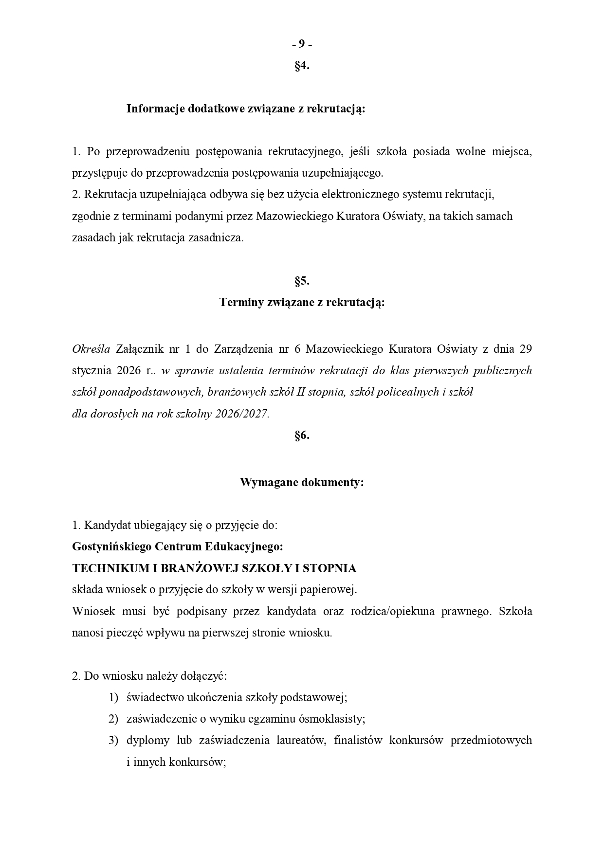 regulamin rekrutacji page 0009